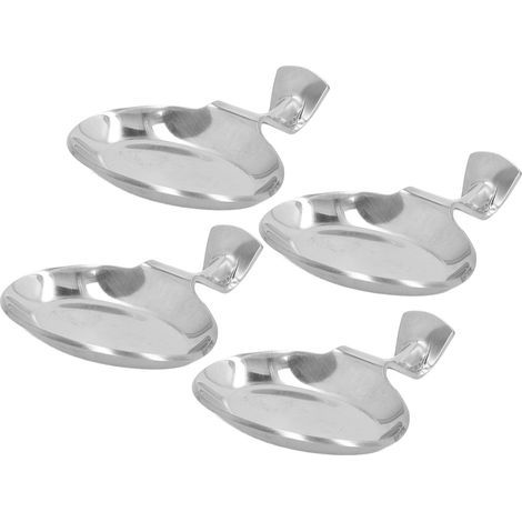 Repose-baguettes et cuillères antidérapant en acier inoxydable, porte-fourchettes et couteaux pour la maison, les fêtes et les restaurants (lot de 4). (1/5)