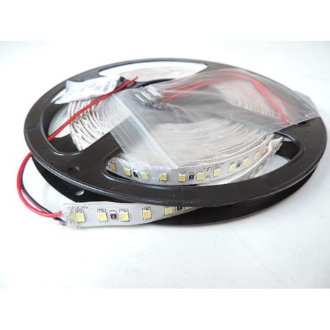 Ruban bandeau LED 28.8W/m blanc froid 6000K 2760lm longueur 5m alim 24V (non incl) 120leds/m interieur IP20 (1/3)
