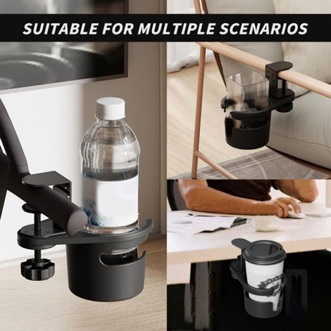 Porte Gobelet Bureau, Rotatif à 360 °Porte Gobelet Boisson Bouteille, Réglable Porte Tasse Café Anti-Renversement pour Le Bureau o (1/5)