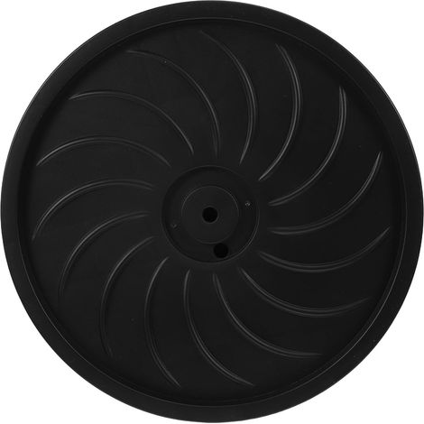 Blumentopf Tablett mit 360 Rollrad 25cm Rund aus schwarzem