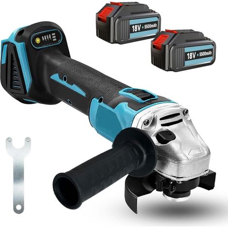Sèche-cheveux sans fil coudé, compatible avec les batteries Makita 18V, connecteur 125mm, moteur sans balais, disque de coupe 1/2 pouce, adapté à la découpe de feuilles fines. (1/5)