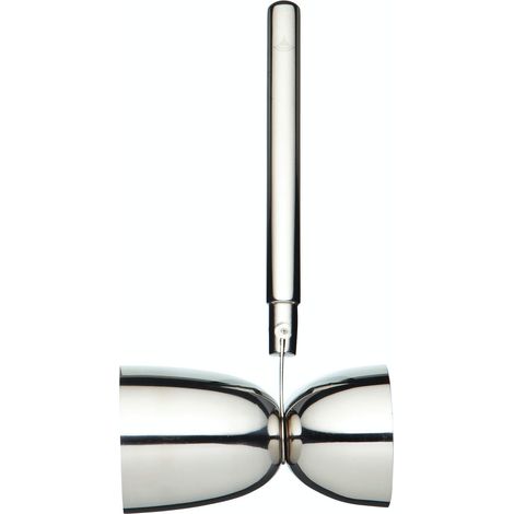 BarCraft - Dispenser doppio per cocktail, misuratore di alcol, acciaio inox, argento, 25 ml e 50 ml