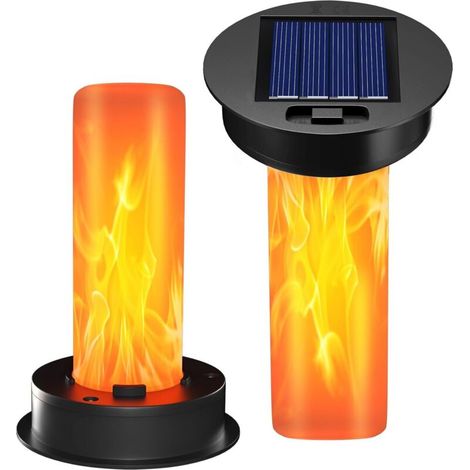 Lot de 2 Panneaux Solaires de Rechange pour Lampes de Jardin – 8,5 cm, Compatible Montgolfière et Flammes Solaires Clignotantes, Terrasse et Camping (1/5)
