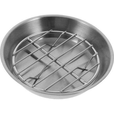 Teglia da forno per friggitrice ad aria - Teglia per friggitrice ad aria - Accessori per friggitrice ad aria - Teglia da forno con griglia - Realizzata in acciaio inox 304 - 12 cm (1/5)
