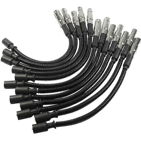 Compatible avec les modèles CE E320, W210, W203, W211, W220, W251, C240, C320 et C55 : 12 câbles de bougies/câbles d'allumage, références 1121500118 et 1121500218 (1/5)