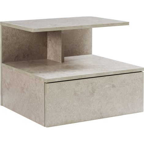 Estantería de diseño atemporal para salón/dormitorio mueble de almacenaje de pared 40 x 35 x 31 cm efecto hormigón claro 030011226 (1/5)