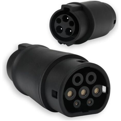 Câble de charge adaptateur Type 1 vers Type 2 – 60A, 250V, IP54 – Alliage de cuivre plaqué argent – Compatible véhicules électriques - J1772 (1/5)