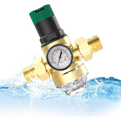 Water Pressure Reducer 3/4 Inch Pressure Reducer, Water Pressure Reducer for Regulating Water Pressure in Houses, Buildings, Factories (1/5)