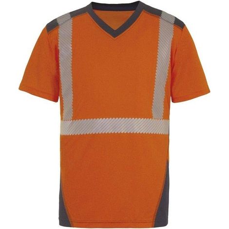 T-Shirt Bali HV orange / marine-TSHIRBALC05OMM - T2S