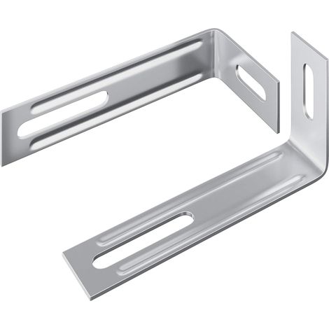 Anti Tip Bracket Plain 2 pcs Silver 74.5 x 15 x 32 mm Iron vidaXL