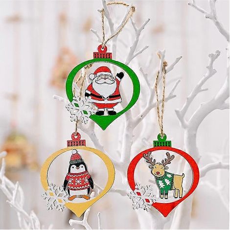 Mini décorations de Noël en résine, petites décorations pour sapin de Noël, petits pendentifs à suspendre, figurines de Noël miniatures (1/4)