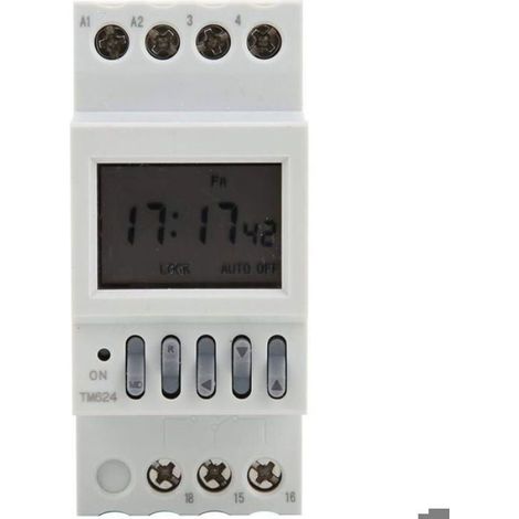 TM624 Minuterie numérique Interrupteur d'alimentation Minuterie 220V Montage en Rail DIN à Sonnerie contrôlée à 40 Groupes (1/5)