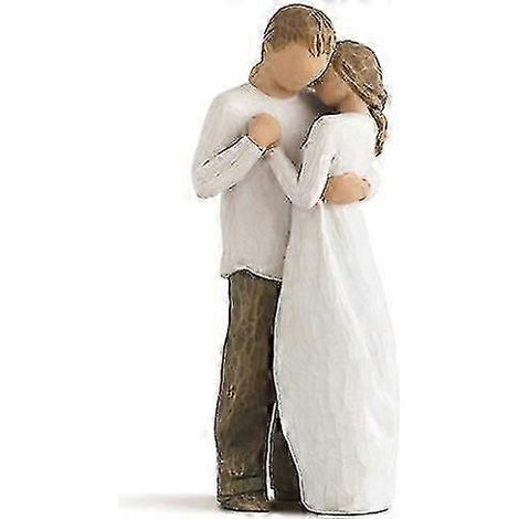 Figurine de couple, sculpture romantique, statue symbolisant l'amour profond, cadeau idéal pour un mariage, un anniversaire, la Saint-Valentin ou un anniversaire. (1/5)
