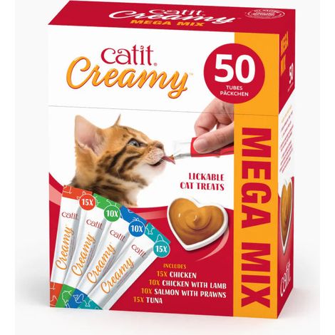 Snacks cremosos para gatos Catit Creamy – 50 Tubos