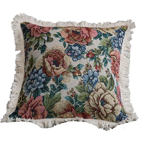 Coussin de canapé jacquard multicolore, coussin de chevet, coussin de salon, coussin de chaise, coussin de voiture sans noyau