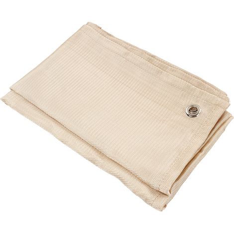 Tapis de sol isolant - Fibre de verre ignifuge 50x50cm - Résistant haute température pour barbecue et camping (1/4)