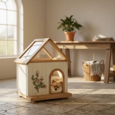 Dekoratives Katzenhaus aus Holz MODENUIT (1/5)