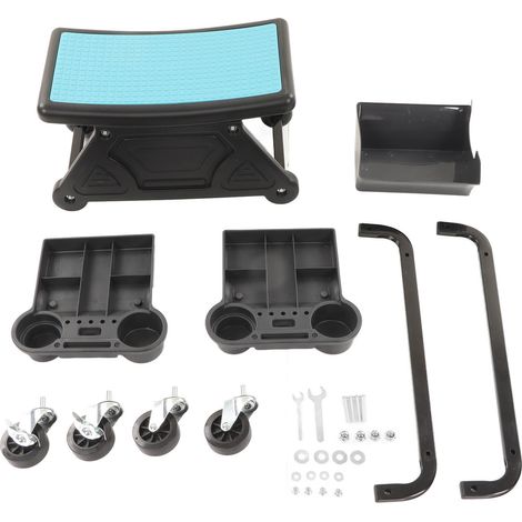 Tabouret de mécanicien roulant à siège détaillant pour garage, entretien auto, lavage, cirage et polissage de voiture (1/5)