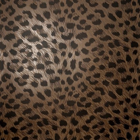 Animal Print Wallpaper Brown Black Fur Effect Leopard Spots Modern Feature Wall (1/4)