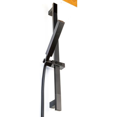 COLONNA DOCCIA QUADRATA NERA - 71 CM