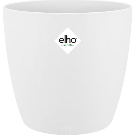 Pot de fleurs rond Round Blanc Ø 30 x H 27 cm intérieur et extérieur - PANGIVO (1/5)