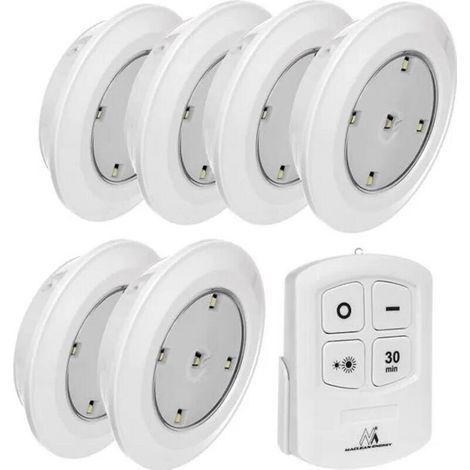 Kabellose LED-Lampe – MCE165 – Inkl. Fernbedienung – 6 Stück – Wand- und Deckenbeleuchtung (1/5)