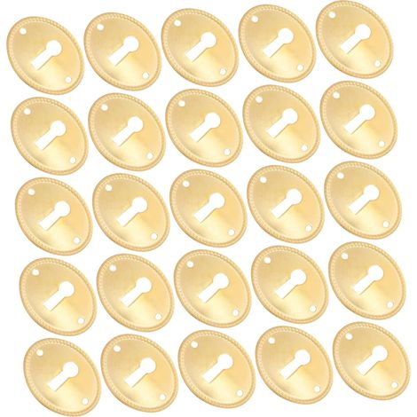 Assiette décorative ovale dorée en forme de cadenas, 25 pièces (1/5)