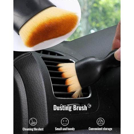 Ensemble de 6 brosses de nettoyage automobile, kit de nettoyage intérieur et extérieur, compatible avec la plupart des véhicules (1/4)