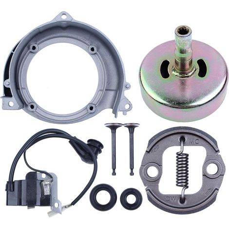 Tambour d'embrayage 9T, volant, couvercle de ventilateur, bobine d'allumage, joint d'arbre, kit de réparation pour moteur de tondeuse Honda GX35 GX 35 1,3 HP (1/5)