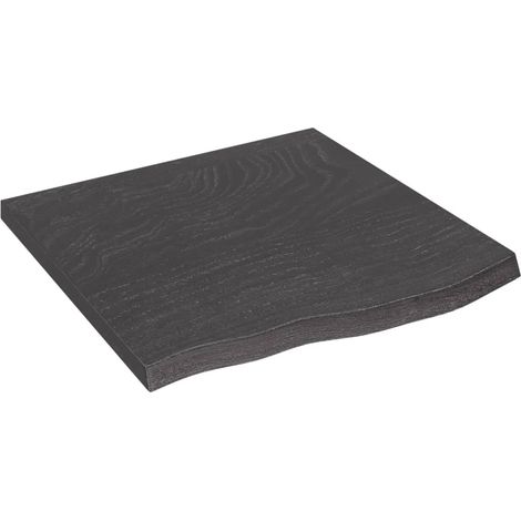 Étagère murale multiposition - Meuble Étagère murale gris foncé 60x60x4 cm bois chêne massif traité -BV31267 (1/4)