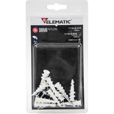 15 x ELEMATIC BLISTER TASSELLO DRIVA 5X30 MM VITE 10+10 PZ