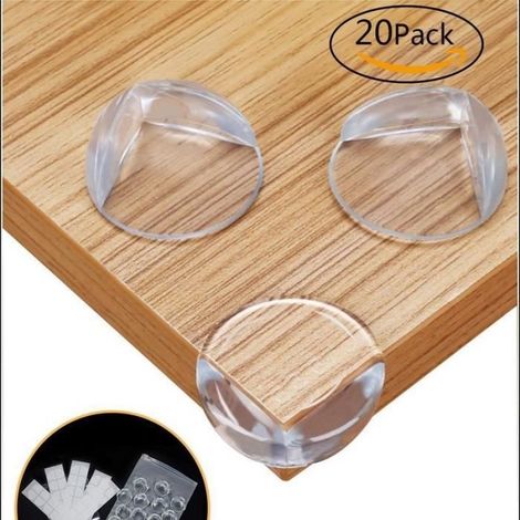20 pièces protege coin de table, protections d'angles et rebords, protection bebe - Transparent Protecteur de Coin, Protecteur de (1/4)