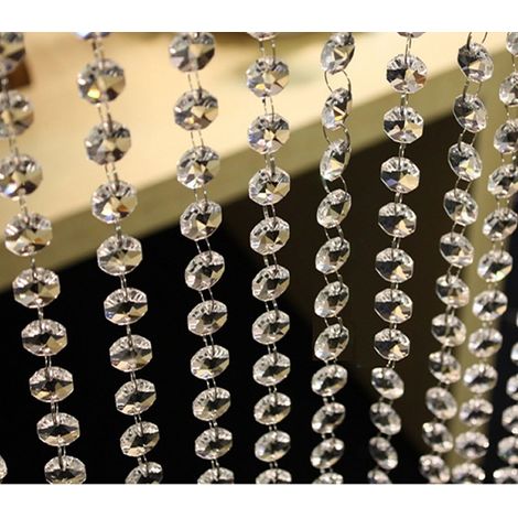 Guirlande perles cristal 5 m, 14 mm, décor mariage/Noël/plage (1/2)