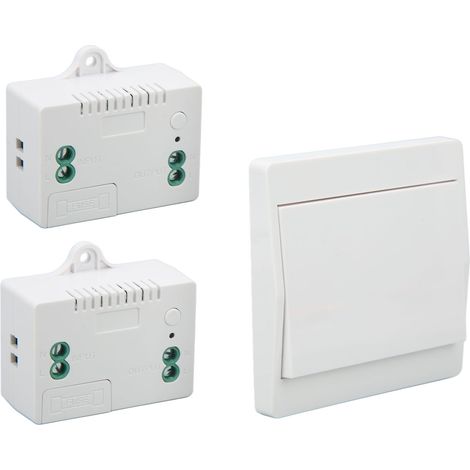 Interrupteur sans Fil Étanche pour Plafonnier, Télécommande avec Récepteur Murale Autonome (1/5)
