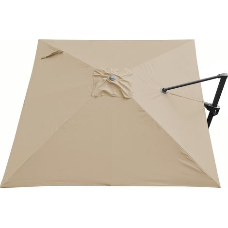 PROLOISIRS Toile Parasol Mat Déporté NH Tilt 3x3/8 Polyester 250gr Gr6 - Ecru