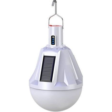 NALOOKAMIC Lampe solaire LED rechargeable par USB – Étanche avec télécommande – 1000 lumens – Crochet en métal pour extérieur (1/5)