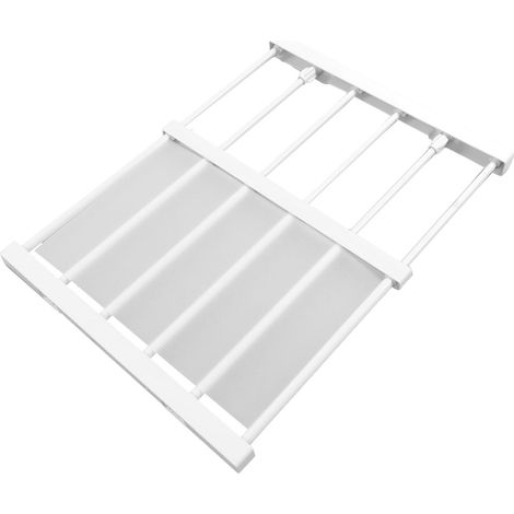 Tringle de crémaillère extensible, étagère sans clou, gain de place, pour placard et armoire, largeur 16,5 pouces, longueur 30-40 cm / 11,8-15,7 pouces (1/5)