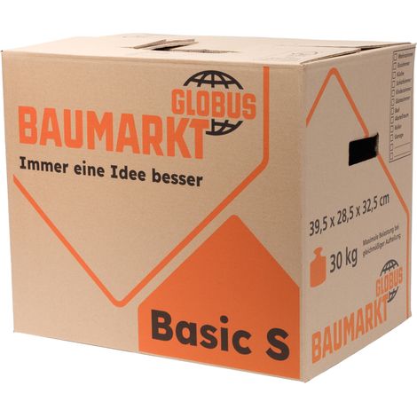 Globus Umzugskarton Basic S, 37 L, 39,5 x 28,5 x 32,5 cm Umzugskiste robust (1/4)