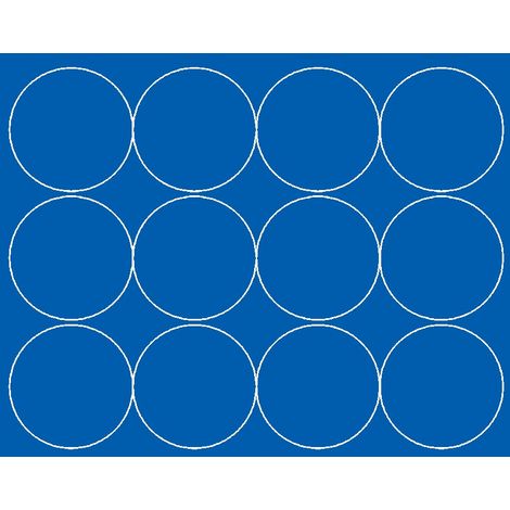 Adesivi circolari da 12 cm, 12 pezzi, blu lucido