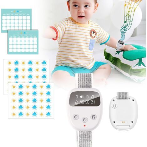 Alarme sans fil pour enfants et filles, rechargeable USB-C, haute sensibilité, son fort et vibration, 3 modes, design compact pour pot de nuit (1/5)
