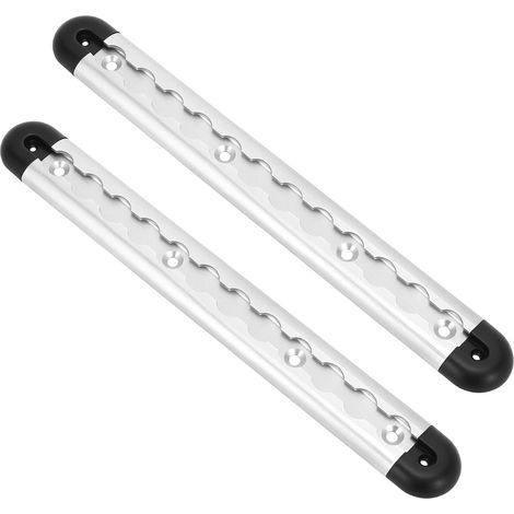 2 pièces. Rail d'aviation en Aluminium de 30 cm avec Embouts, Rails d'arrimage de sécurité de Charge pour camions et Mobil-Homes (1/5)