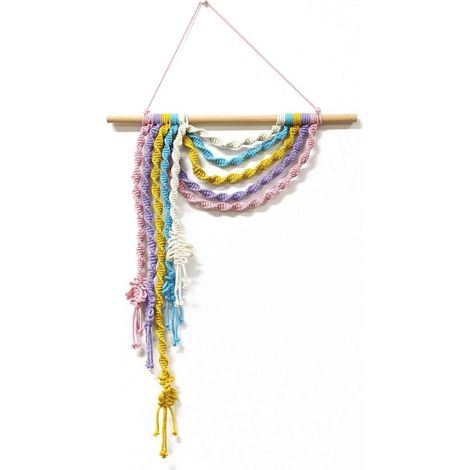 Makramee-Wanddekoration im Boho-Stil, handgefertigt (1/3)