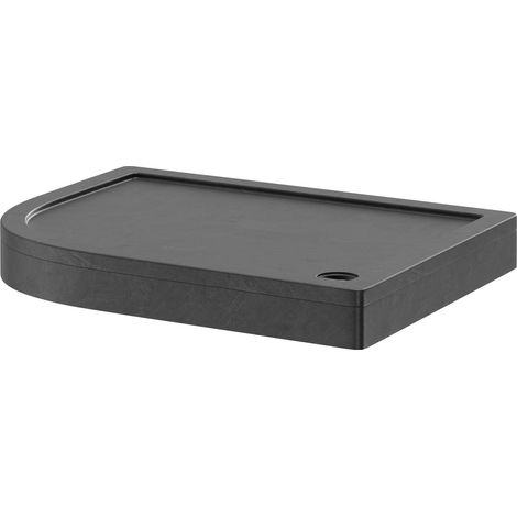 Pearlstone Slate 1200mm x 900mm x 40mm Left Hand Offset Quadrant Shower Tray and Plinth (1/4)
