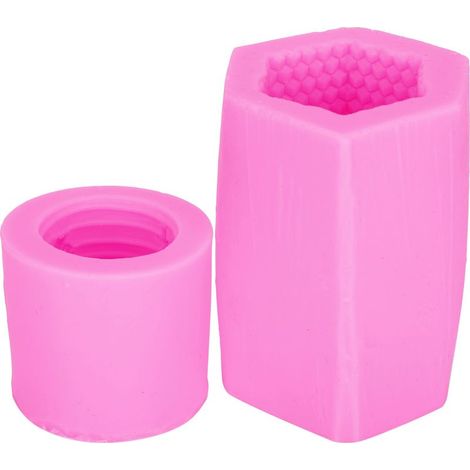 Ruche bougie savon moule bricolage Silicone gteau chocolat bougie moule accessoire (rose) (1/5)