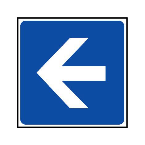 Panneau Flèche de direction - Rigide 480x480mm - 4010069