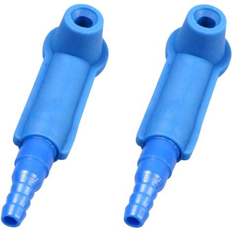 JSSEVN - Pack of 20 brake fluid bleed adapters, brake fluid connector, hose with bleed adapter, oil drain, blue