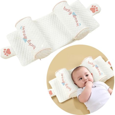 Fuleadture Oreiller de soutien pour la tête de bébé (réglable) positionneur de sommeil anti-tête plate pour nouveau-nés — Prévient la plagiocéphalie (0-12 mois) (1/5)