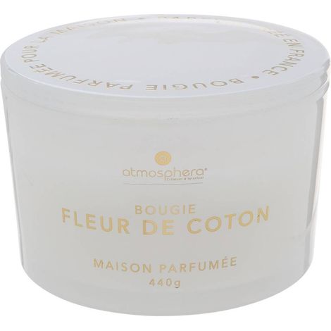 Duftkerze 440 g Glowy Baumwollblüte - Atmosphera créateur d'intérieur (1/2)