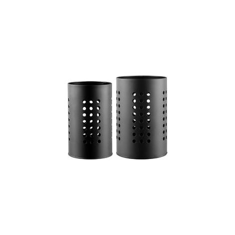 Support en Acier Inoxydable pour Couverts - JINFGERNE - Ensemble de 2 Récipients Élégants avec Finition Noire, Idéal pour Organiser Ustensiles de Cuisine et Ajouter une Touche Décorative (1/5)
