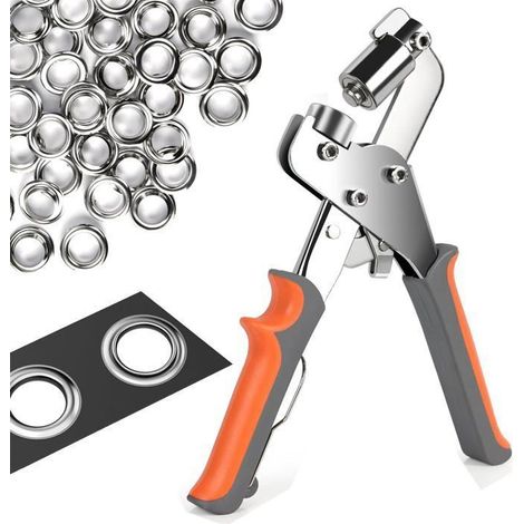 Pince à œillets pour bâches et tissus – Avec 500 œillets Ø 10 mm – Poinçonneuse professionnelle (1/5)